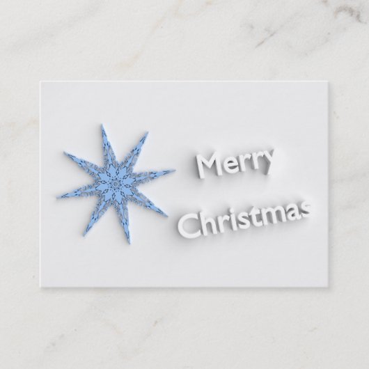 Frohe Weihnachten - Schneeflocke - Visitenkarte (Vorderseite)
