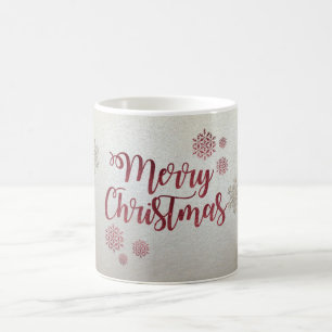 Frohe Weihnachten, Schneeflocken Kaffeetasse