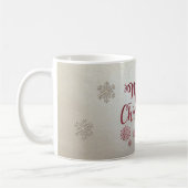 Frohe Weihnachten, Schneeflocken Kaffeetasse (Links)