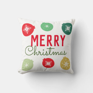 Frohe Weihnachten Schneeflocken Ornamente  Kissen