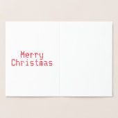 Frohe Weihnachten, Schneeflocken, rot - silber ode Folienkarte (Innenseite)