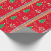 "Frohe Weihnachten" Schneeflocken und Weihnachten  Geschenkpapier (Ecke)