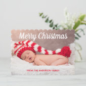 Frohe Weihnachten Schneeflocken Weihnachten Foto (Stehend Vorderseite)