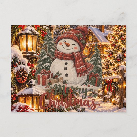 Frohe Weihnachten Schneemann (Vorderseite)