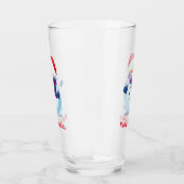 Frohe Weihnachten Schneemann 1 Glas (Rechts)