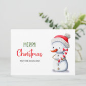 Frohe Weihnachten Schneemann Candy Cane Geschäft L (Stehend Vorderseite)
