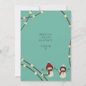 Frohe Weihnachten Schneemann-Duo – Winterlichter a (Rückseite)