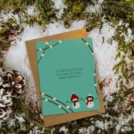 Frohe Weihnachten Schneemann-Duo – Winterlichter a Dankeskarte