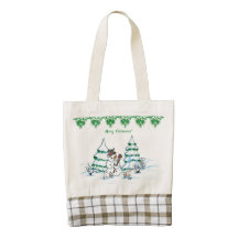 Frohe Weihnachten! Schneemann mit Katze und Welpe