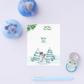 Frohe Weihnachten! Schneemann mit Katze und Welpe Flyer (Einzeln)