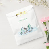 Frohe Weihnachten! Schneemann mit Katze und Welpe Geschenktütchen (Versiegelt)