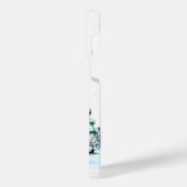 Frohe Weihnachten! Schneemann mit Katze und Welpe iPhone Hülle (Linke Seite)