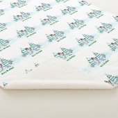 Frohe Weihnachten! Schneemann mit Katze und Welpe Sherpadecke (3/4)