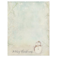 Frohe Weihnachten Schneemann Schneeflocken Winter
