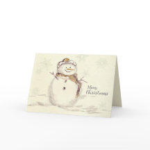 Frohe Weihnachten Schneemann Schneeflocken Winter
