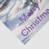 Frohe Weihnachten Schneemann Seidenpapier (Detail)