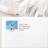 Frohe Weihnachten Schneemann wellen und lächeln (Insitu)