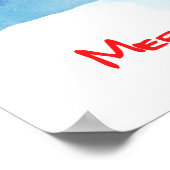 Frohe Weihnachten Schneemann wellen und lächeln Poster (Ecke)