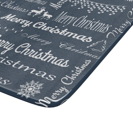 Frohe Weihnachten Schneidebrett (Ecke)