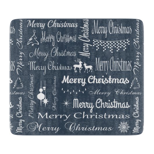 Frohe Weihnachten Schneidebrett (Vorderseite)