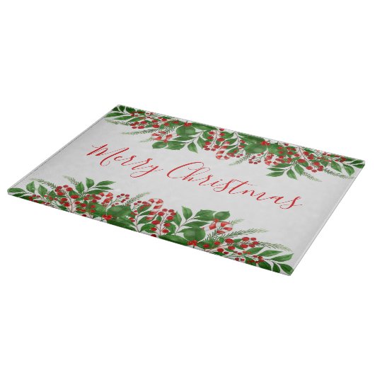 Frohe Weihnachten Schneidebrett (Ecke)