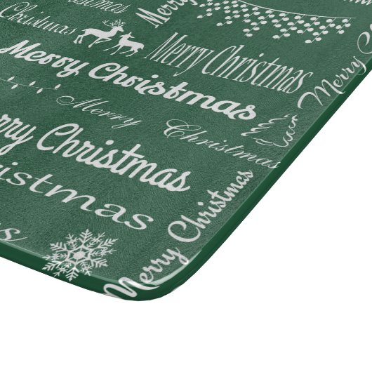 Frohe Weihnachten Schneidebrett (Ecke)