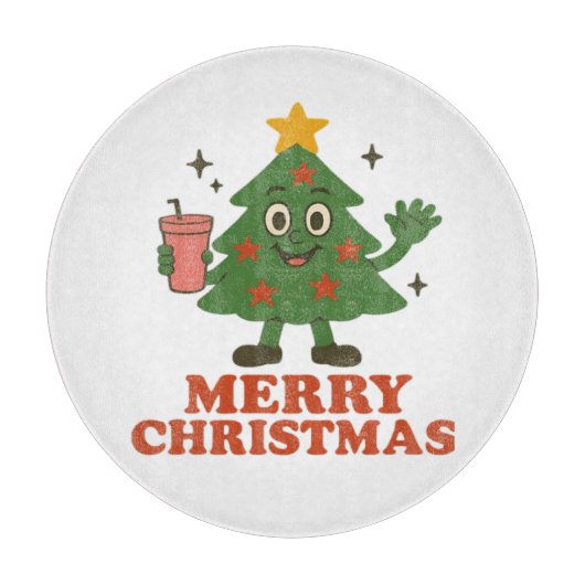 Frohe Weihnachten Schneidebrett (Vorderseite)