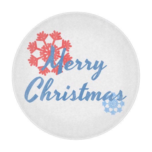 Frohe Weihnachten Schneidebrett (Vorderseite)