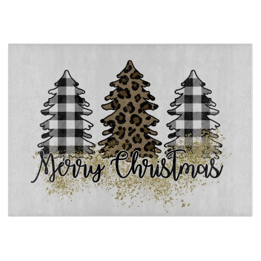 Frohe Weihnachten Schneidebrett (Vorderseite)