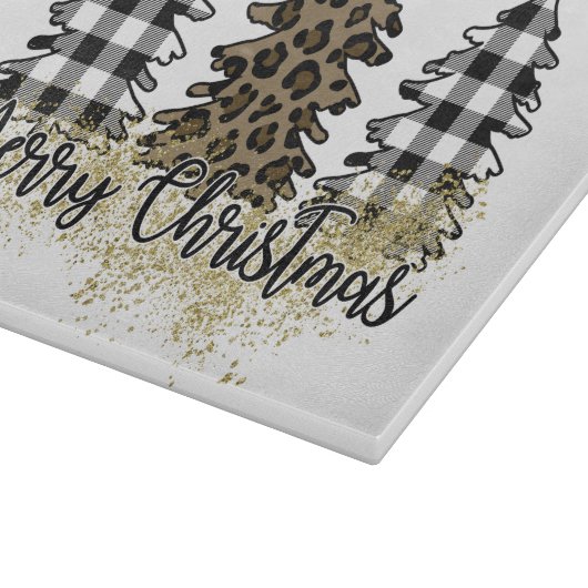 Frohe Weihnachten Schneidebrett (Ecke)