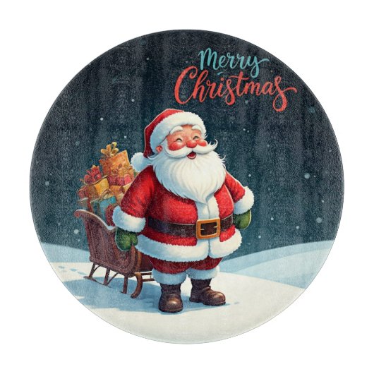 Frohe Weihnachten Schneidebrett (Vorderseite)