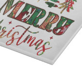 Frohe Weihnachten Schneidebrett (Ecke)