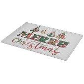 Frohe Weihnachten Schneidebrett (Ecke)