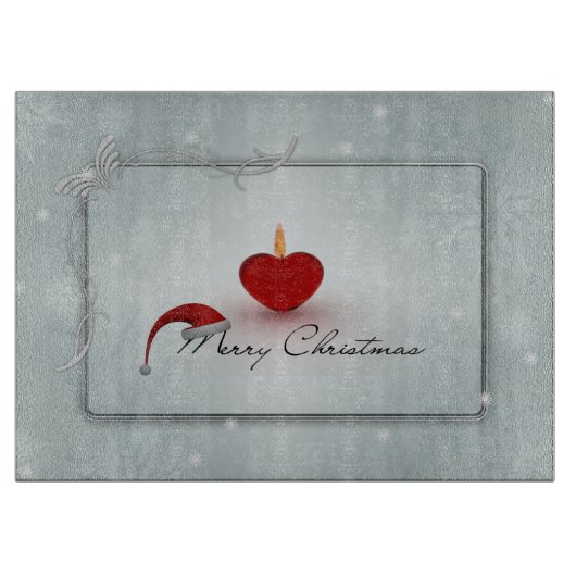 Frohe Weihnachten Schneidebrett (Vorderseite)