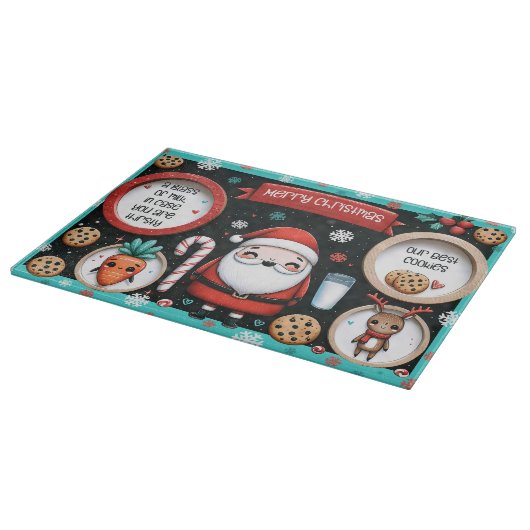 Frohe Weihnachten Schneidebrett (Ecke)