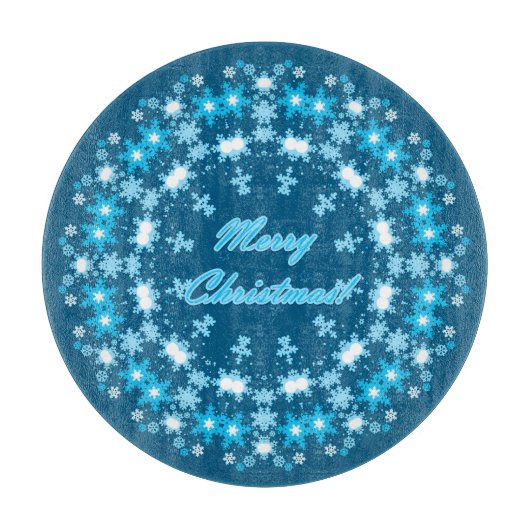 frohe Weihnachten Schneidebrett (Vorderseite)