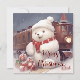 Frohe Weihnachten - Schnelle Polar Bear and Train 