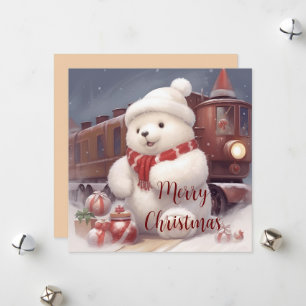 Frohe Weihnachten - Schnelle Polar Bear and Train