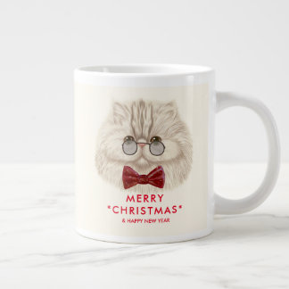 Frohe Weihnachten Schöne Cat Jumbo Tasse