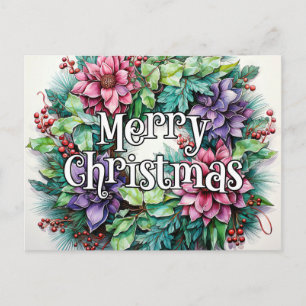 Frohe Weihnachten schöne Feiertage, alle Postkarte