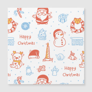 Frohe Weihnachten & schöne Feiertage Winter Person Magnetkarte