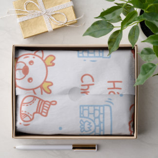 Frohe Weihnachten & schöne Feiertage Winter Person Seidenpapier