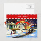 Frohe Weihnachten, schöne Kunstmalerei, Postkarte (Vorne/Hinten)