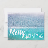 Frohe Weihnachten Schöner Winter Lake Custom (Vorderseite)