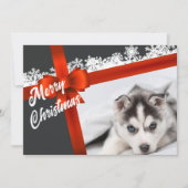 Frohe Weihnachten Schönes Foto Grußkarte (Vorderseite)