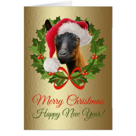 Frohe Weihnachten Schönes Oberhasli Goat Art