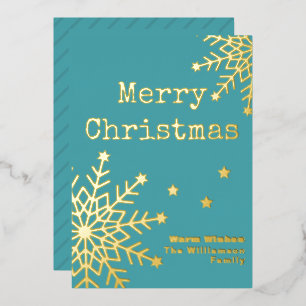 Frohe Weihnachten Schreibmaschine Text Türkis Eleg Folien Feiertagskarte