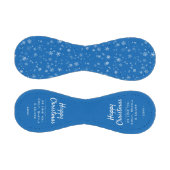 Frohe Weihnachten Schrift Blaues Schneeflockenmust Baseball (Paneele)