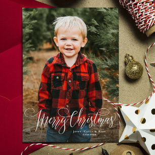 Frohe Weihnachten Schrift einfach rote Foto