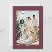 Frohe Weihnachten Schrift Foto Collage Burgund (Rückseite)